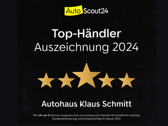 Auszeichnung für hervorragende Leistung und Verkaufserfahrung in 2024