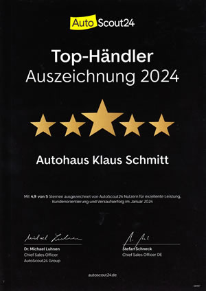 Auszeichnung für hervorragende Leistung und Verkaufserfahrung 2024